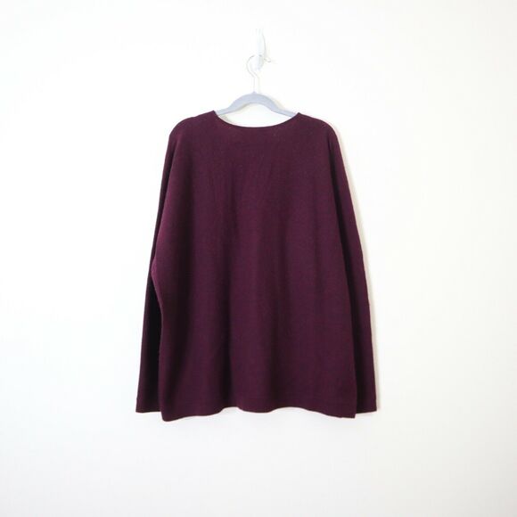 The Kooples Sport Size XS Cashmere Zip Front V Neck Sweater Burgundy Red - Picture 9 of 12